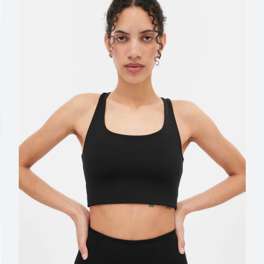 C29 Girlfriend collective Black Paloma Racerback Bra - Picture 1 of 3
